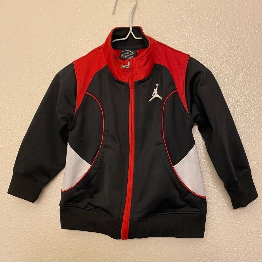 Nike Air JORDAN track full Zipper Jacket red black 2T